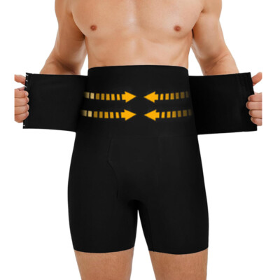 Men's Shapewear Tummy Control Shorts High Waist Underwear Slimming Body Shaper