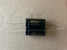 2 New Supertech 1000 uf 50v BIPOLAR Axial Capacitors Guitar Tube Amp Receiver