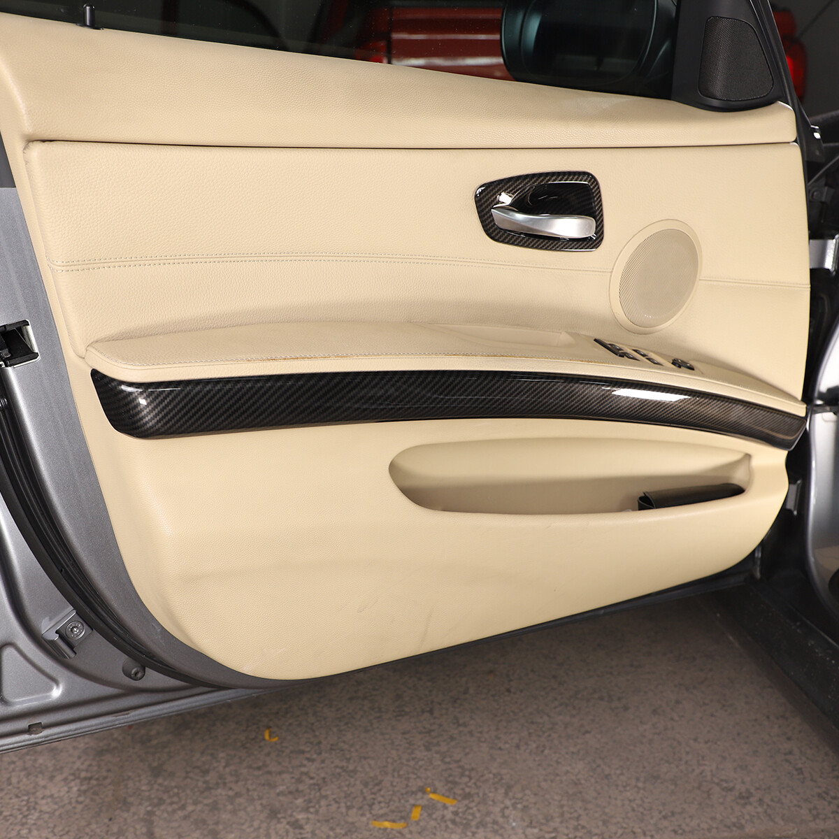 Carbon Fiber ABS Interior Door Panel Trim Cover For BMW 3-series