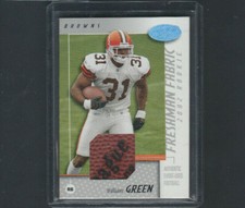 2002 Donruss Leaf Freshman Fabric # 113 William Green Rookie /800 Football Relic