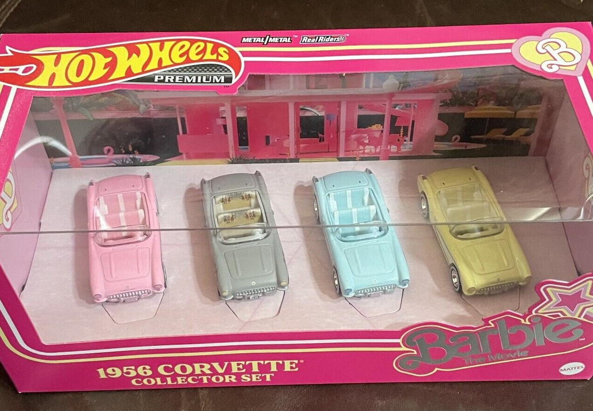 Hot Wheels Collectors BARBIE THE MOVIE CORVETTE 4-Pack In Hand NEW