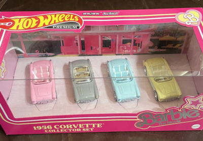 Hot Wheels Collectors BARBIE THE MOVIE CORVETTE 4-Pack In Hand NEW