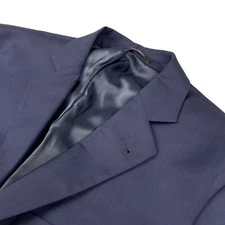 Nordstrom Men's Tech Smart Trim Fit Wool Stretch 2-Button Blazer Navy Blue • 38R