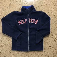 Tommy Hilfiger Spell Out Full Zip Youth Boys Sweater - Size: Youth Medium 8-10