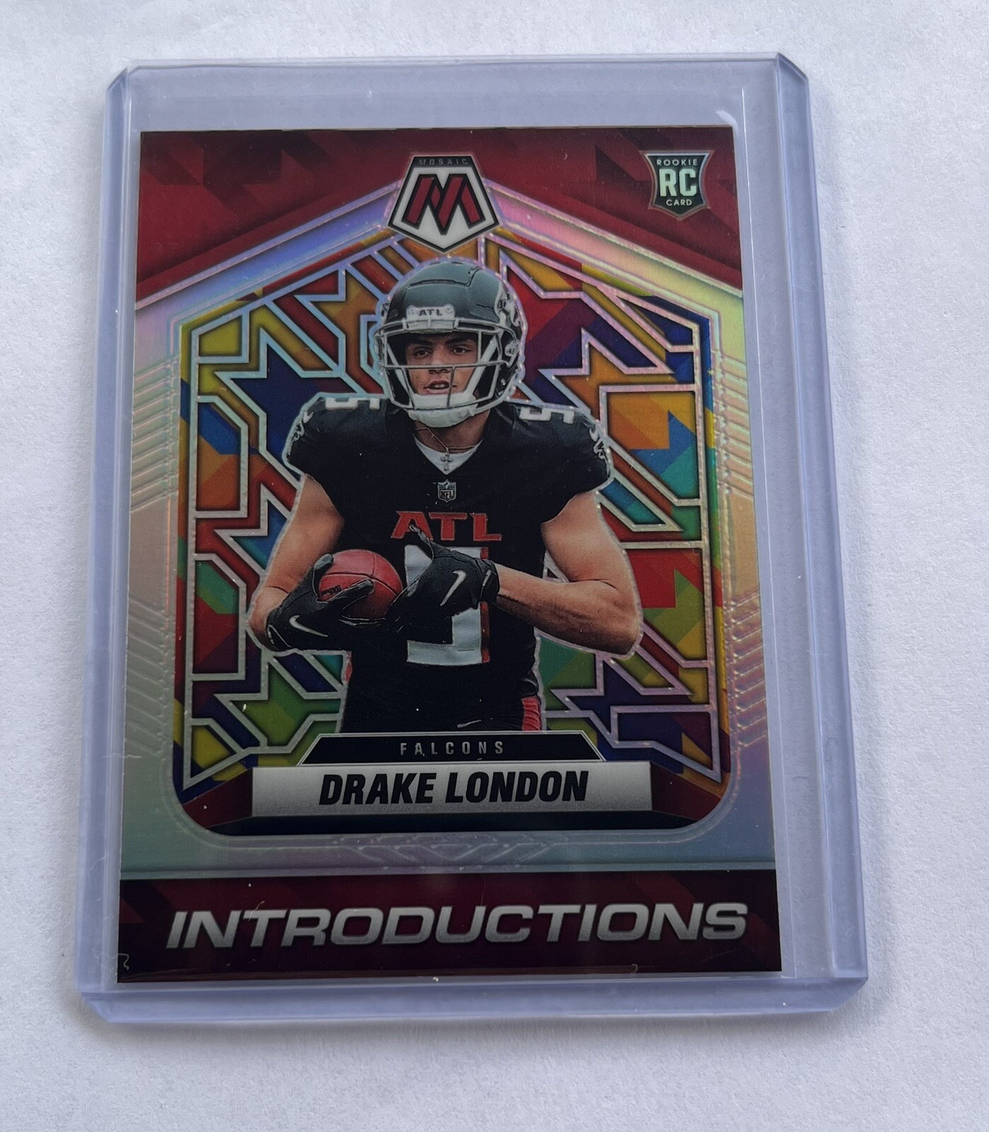 2022 Mosaic #I-5 Drake London Introductions SILVER PRIZM Rookie | Falcons