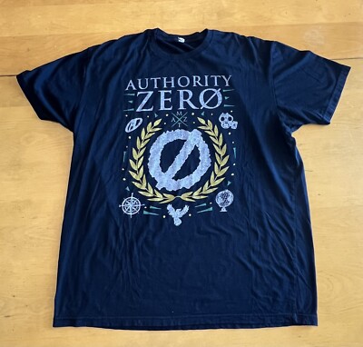 2000s Authority Zero Shirt XL- Andiamo 12:34 A Passage In Time Skate Surf Punk 
