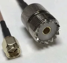 5 Feet SMA Male to UHF SO-239 Female RG58 Coaxial Antenna Connector USA