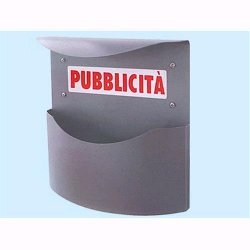 Cassetta postale porta pubblicità argento marsupio cm.: L34,5xP12,5xH35 - Foto 1 di 1