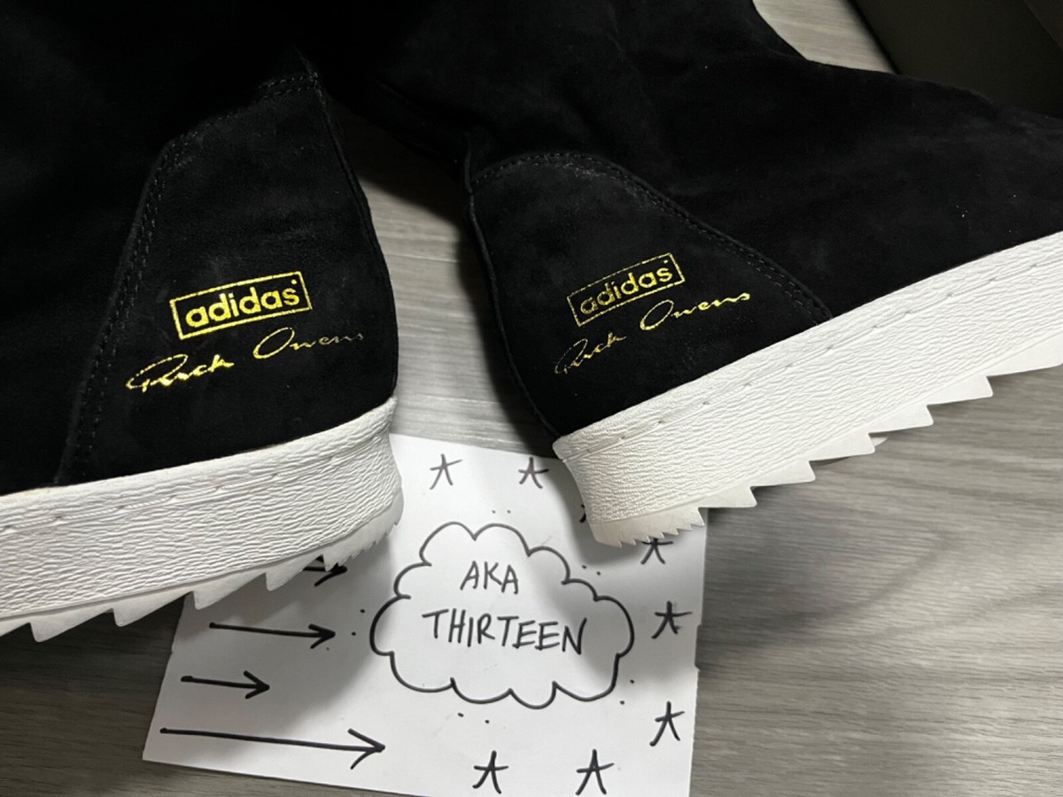 Adidas x Rick Owens RO Superstar Ripple Black US 7.5 AQ3134