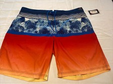 NewRoundtree York Swim Trunks Swimwear Mens Shorts Multicolor Print Sz 2XB NWT