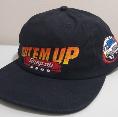 Vintage K Products USA Snap On Tools Start 'Em Up Snapback Hat Y2K Embroidered