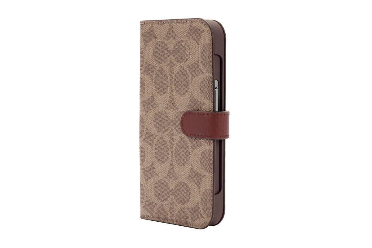 COACH iPhone 14 Pro Folio Wallet Case / Cover- Signature C COACH iPhone 14 Pro Folio Wallet Case / Cover- Signature C