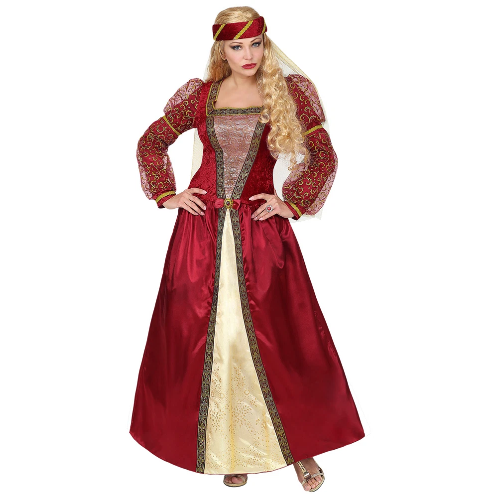 Costume Da Principessa Medievale Donna Adulta Castellana Principessa  Carnevale Travestiimenti 42/44