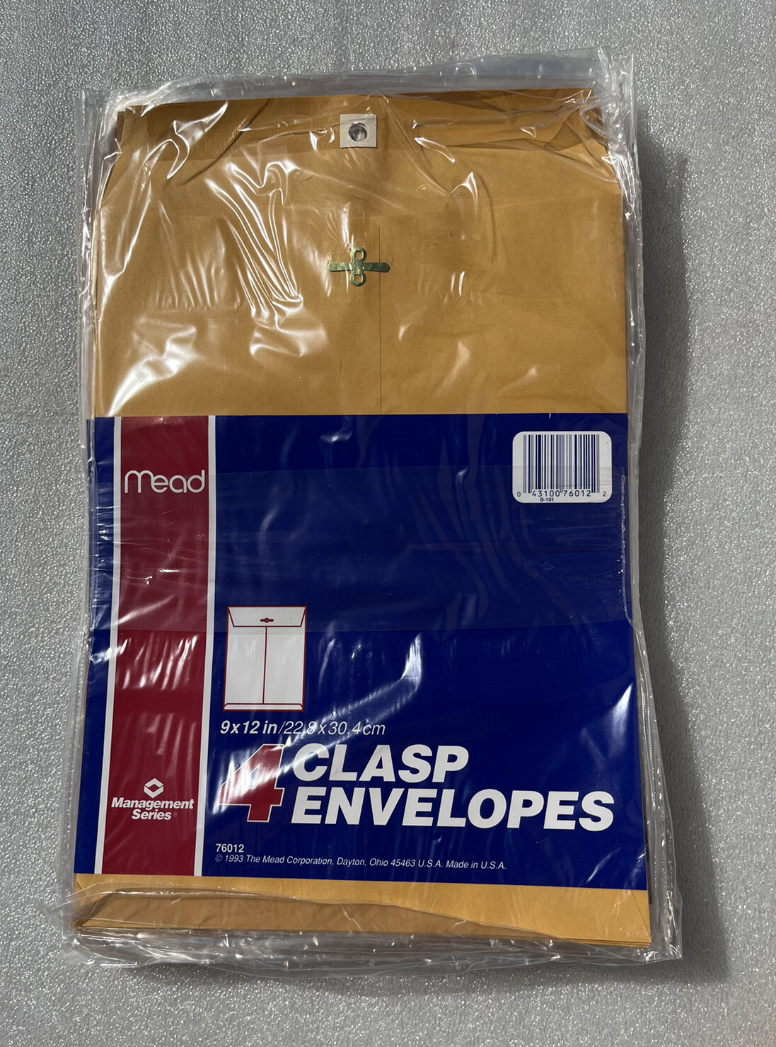 Mead Kraft Clasp Envelopes 9" x 12" Manila Lot of 192 Total (4 per pack/48 packs