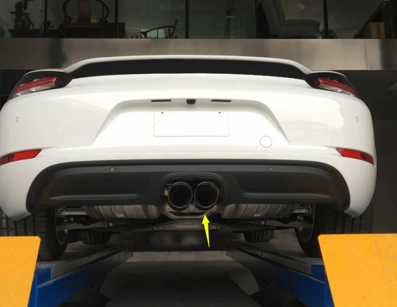 Tubo de escape trasero negro para Porsche Boxster 718 Cayman 2017-2024 Foto 3 de 4