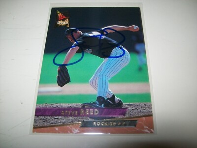 1993 FLEER ULTRA RC STEVE REED AUTOGRAPH SIGNED AUTO #356 COLORADO ...