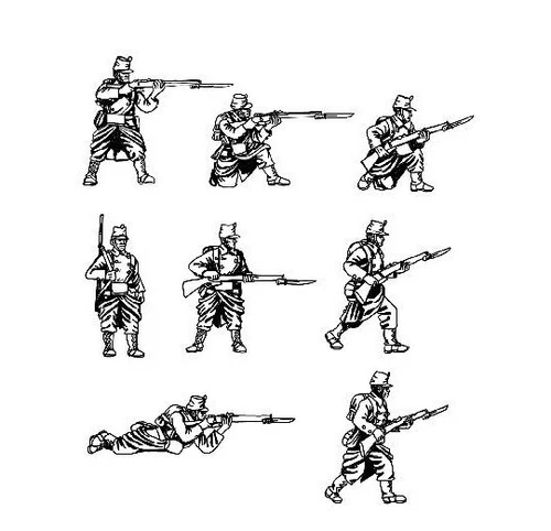 HAT WWI Belgian Infantry- 1:72 SCALE - 8 Figures - 1- Sprue - 8290