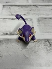 Nintendo Vintage Vtg Tomy Pokémon 1.5"-2" Inch Rattata Figure Toy 90s Purple VGC