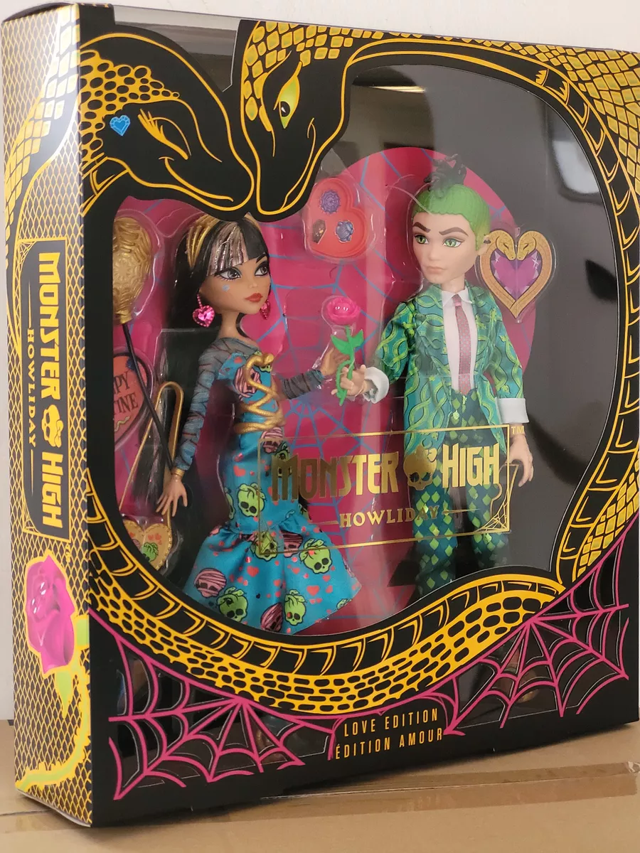 Monster High DEUCE GORGON CLEO DE NILE Collector Dolls Valentine's Day  HOWLIDAY