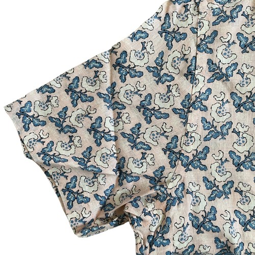UNTUCKIT Men's Linen Short Sleeve Varosa Slim Fit Shirt Pink Blue Print Size XL - 第 5/12 張圖片