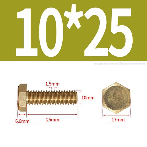 M3-M12 High Tensile Brass Set Screws Metric Hex Head Fully Threaded Bolts DIN933 - Picture 66 of 88