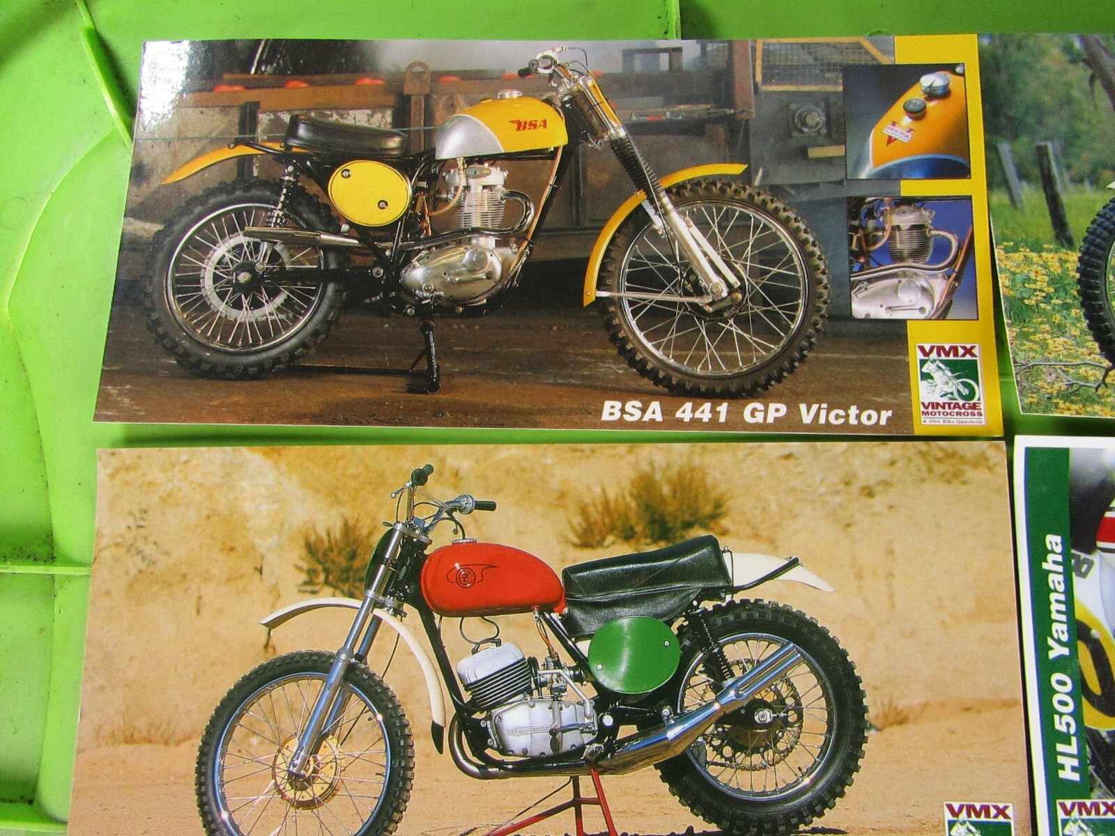 VMX Vintage Motocross Postcards 6 count 8"x4" Yamaha HL500 Jawa ISDT 402 CZ 250+