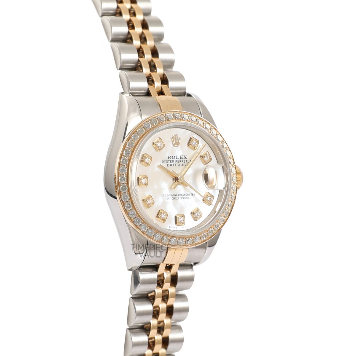 ROLEX LADY DATEJUST 79173 GOLD & STEEL 26MM WHITE MOP DIAL 18K