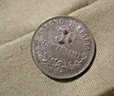 REGNO D'ITALIA - 50 CENTESIMI 1863 M "STEMMA" zecca MILANO - AG - qFDC