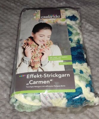 Effekt - Strickgarn ''Carmen'' 4 x 50 g von CRELANDO  #Neu# in ungeöffneter OVP