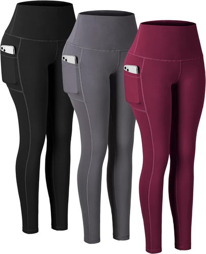 Leggings with Pockets for Women, High Waisted Tummy Control Workout Yoga Pants - Picture 12 of 12