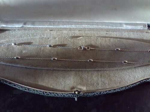 925 silver 17" chain 2 mm width chain with 12 silver bobbles - Picture 2 of 2