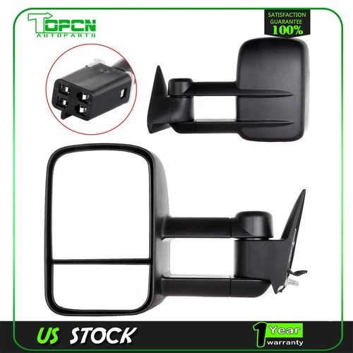 POWER Tow Side Mirrors Pair For 88-98 Chevy GMC C/K 1500/2500/3500 Tow Mirrors