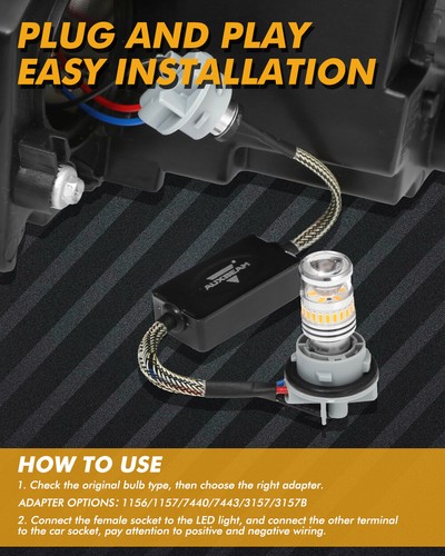 AUXBEAM 1157 2057 2357 Resistencia de Carga Decodificador Antiparpadeo Canbus Código de Error Libre - Imagen 4 de 12