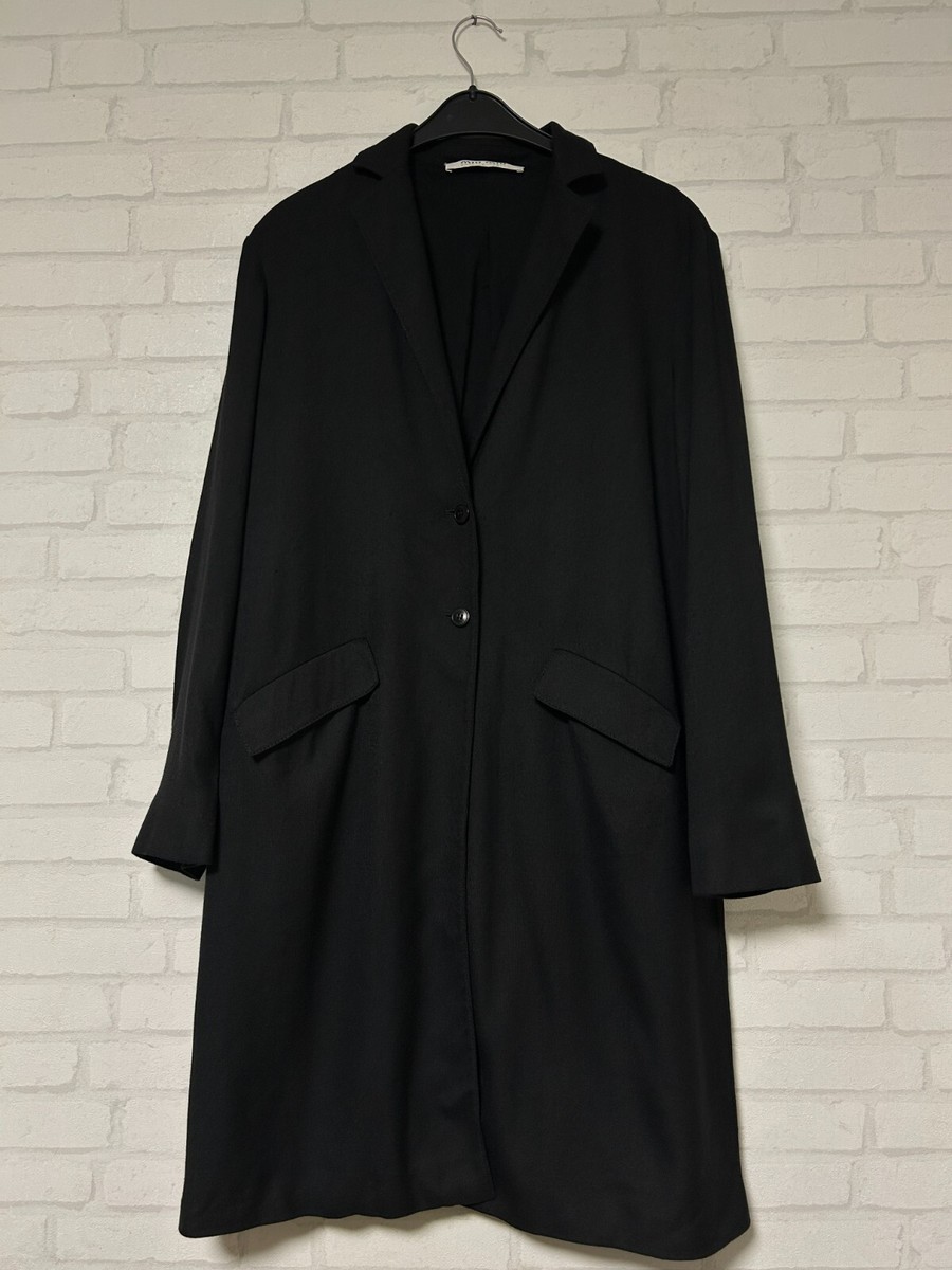Miu Miu Vintage Black Trench Coat Jacket Size 44 | eBay