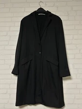Miu Miu Vintage Black Trench Coat Jacket Size 44