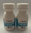 2 x PetSol Styptic Powder For Pets - Stops Bleeding Fast in Dogs Cats 50g = 100g