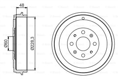 Bosch 0986477208 Brake Drum