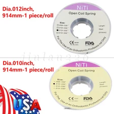 Dental Ortodoncia NITI Abierto Bobina de resorte Dia. 012/010*030 pulgadas 3Pies