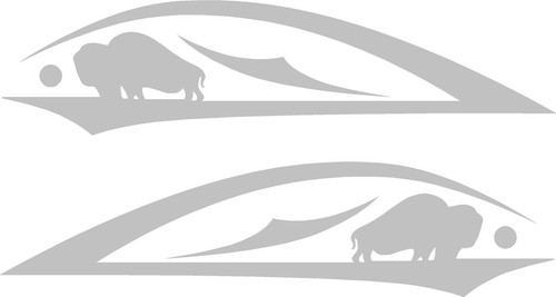 Vinyl Flames Decals Car Truck Golf Cart Graphics Tribal Buffalo #3 + Colors USA - Picture 8 of 19