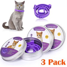 3 Pack Calming Collar for Cats, Cat Calming Collars, Natural Lavender Pheromone