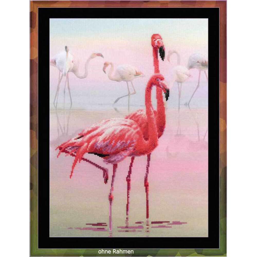 Riolis counted cross stitch Kit Flamingo, DIY