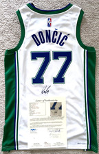 LUKA DONCIC SIGNED DALLAS MAVERICKS MAVS NBA CITY EDITION JERSEY SLOVENIA JSA B