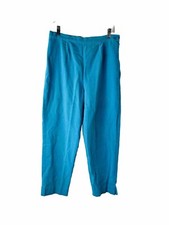 Vintage 60s Womens 16 Velour Velvet High Rise Zip Hip Ankle Pants Streetwear