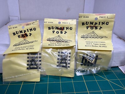 HO BUMPING POST LOT OF 3 x TOMAR INDUSTRIES END OF TRACK DETAIL YARD SCENERY
