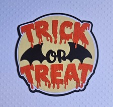 Trick Or Treat Halloween Title. Scrapbook, Card making Paper Piecing.