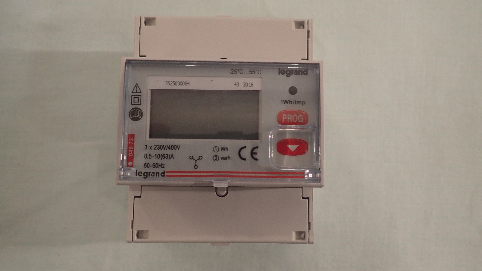 Compteur d'énergie Legrand 04673 triphasé 63A sous-compteur électrique modulaire - 4