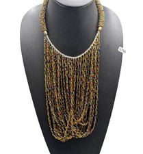 Necklace Colorful Beaded Statement African Tribal 7 inches inside diameter