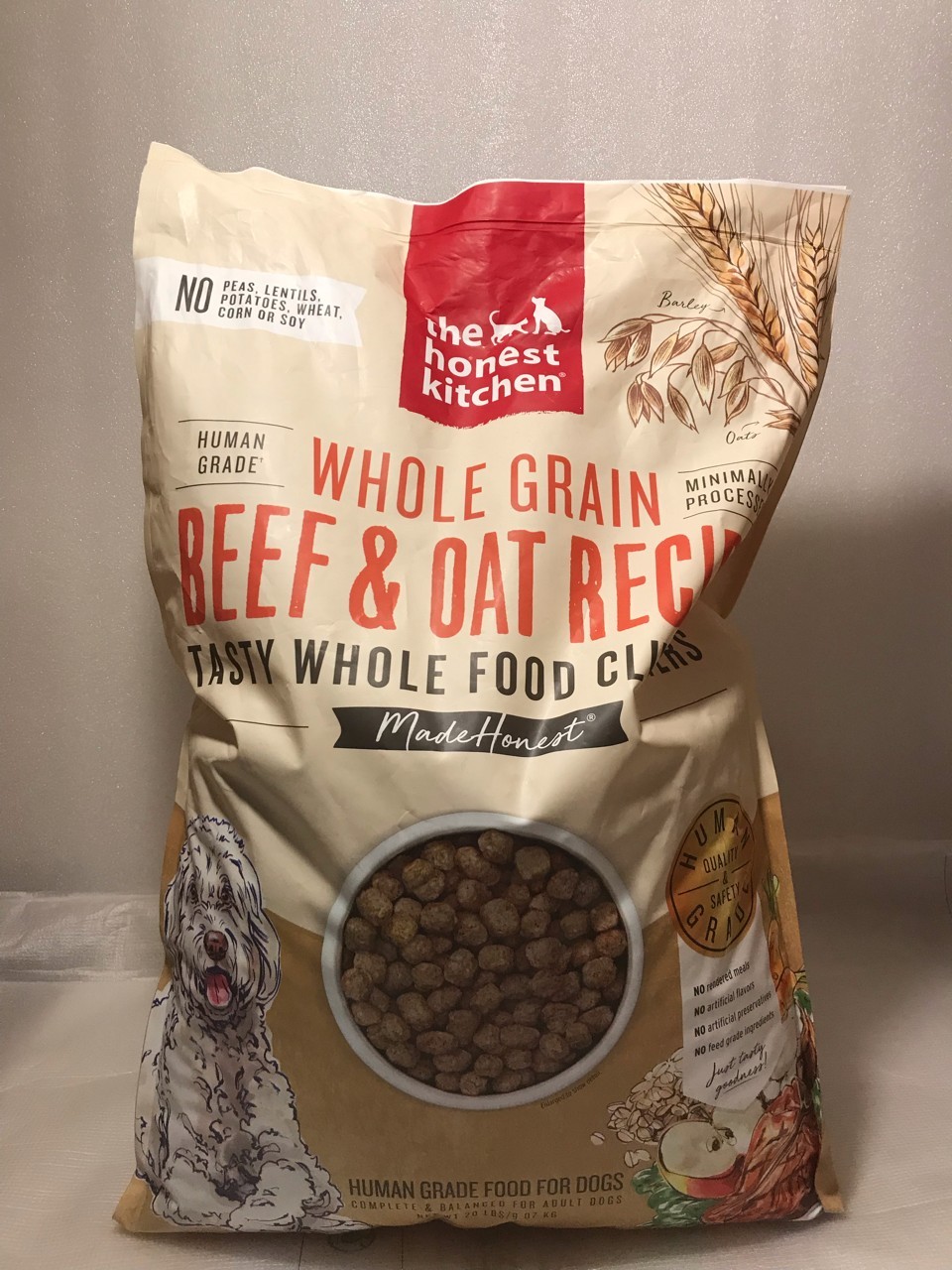New! The Honest Kitchen Whole Grain Dry Dog Food, Beef & Oat Recipe - 20lbs