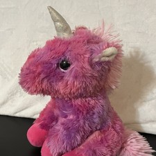 Walmart Plush Unicorn Pink Purple Glitter Eyes Lovey Rare Wal-Mart 10  Tie Dye