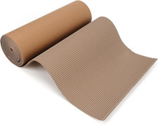17X236 Inch Corrugated Cardboard Roll, Brown